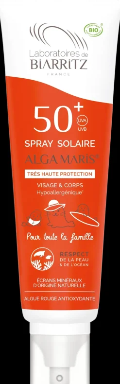 Laboratoires De Biarritz Ihonhoito|Aurinkotuotteet<Alga Maris Aurinkovoidespray SPF50+, 150 ml - Family Size