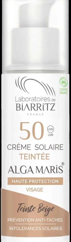 Laboratoires De Biarritz Ihohaasteet|Ihonhoito<Alga Maris Sävyttävä aurinkovoide kasvoille SPF50 Beige 50ml