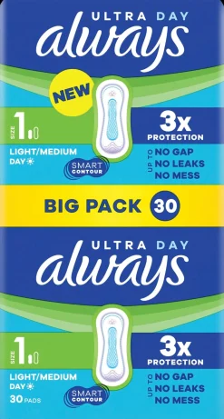Always Kuukautiset Ja Intiimihygienia<30kpl Ultra Normal 1 terveysside