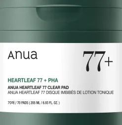 Anua Kasvojenhoito<heartleaf 77% clear pad 160ml (70 ea)