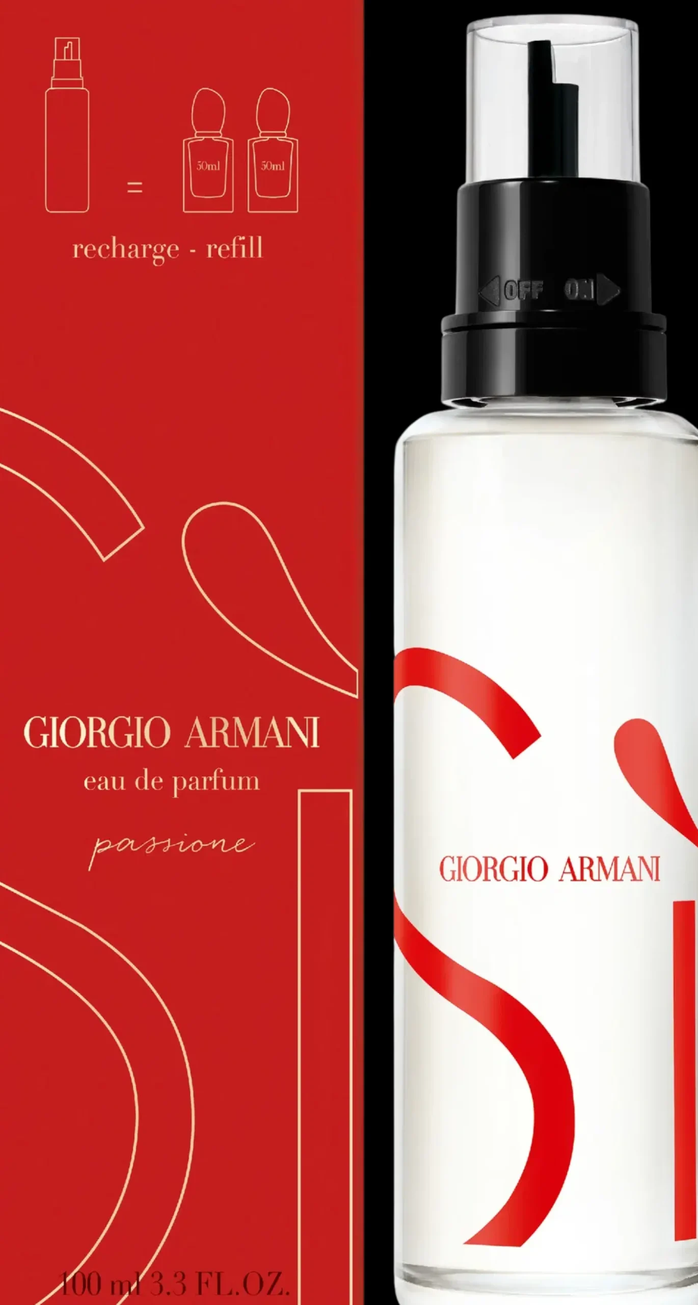 Armani Hajuvedet<Si Passione EdP Refill täyttöpullo 100 ml