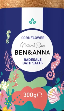Ben u0026 Anna Vartalonhoito<Ben & Anna Bath Salt Kylpysuola Cornflower 300g