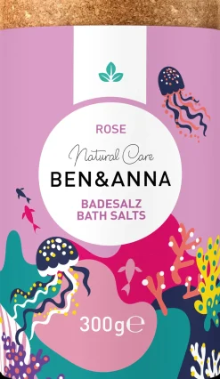 Ben u0026 Anna Vartalonhoito<Ben & Anna Bath Salt Kylpysuola Rose 300g