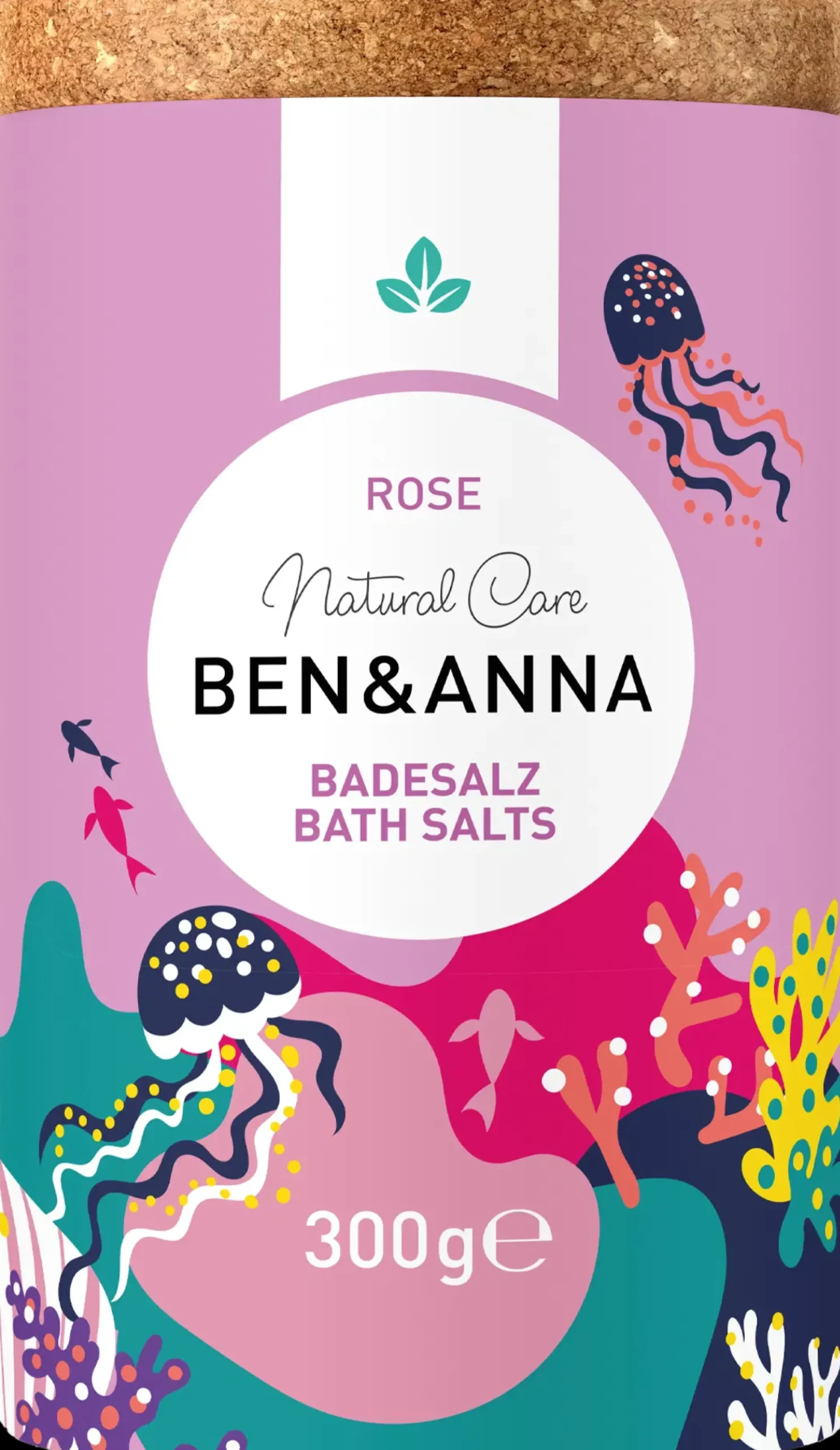 Ben u0026 Anna Vartalonhoito<Ben & Anna Bath Salt Kylpysuola Rose 300g
