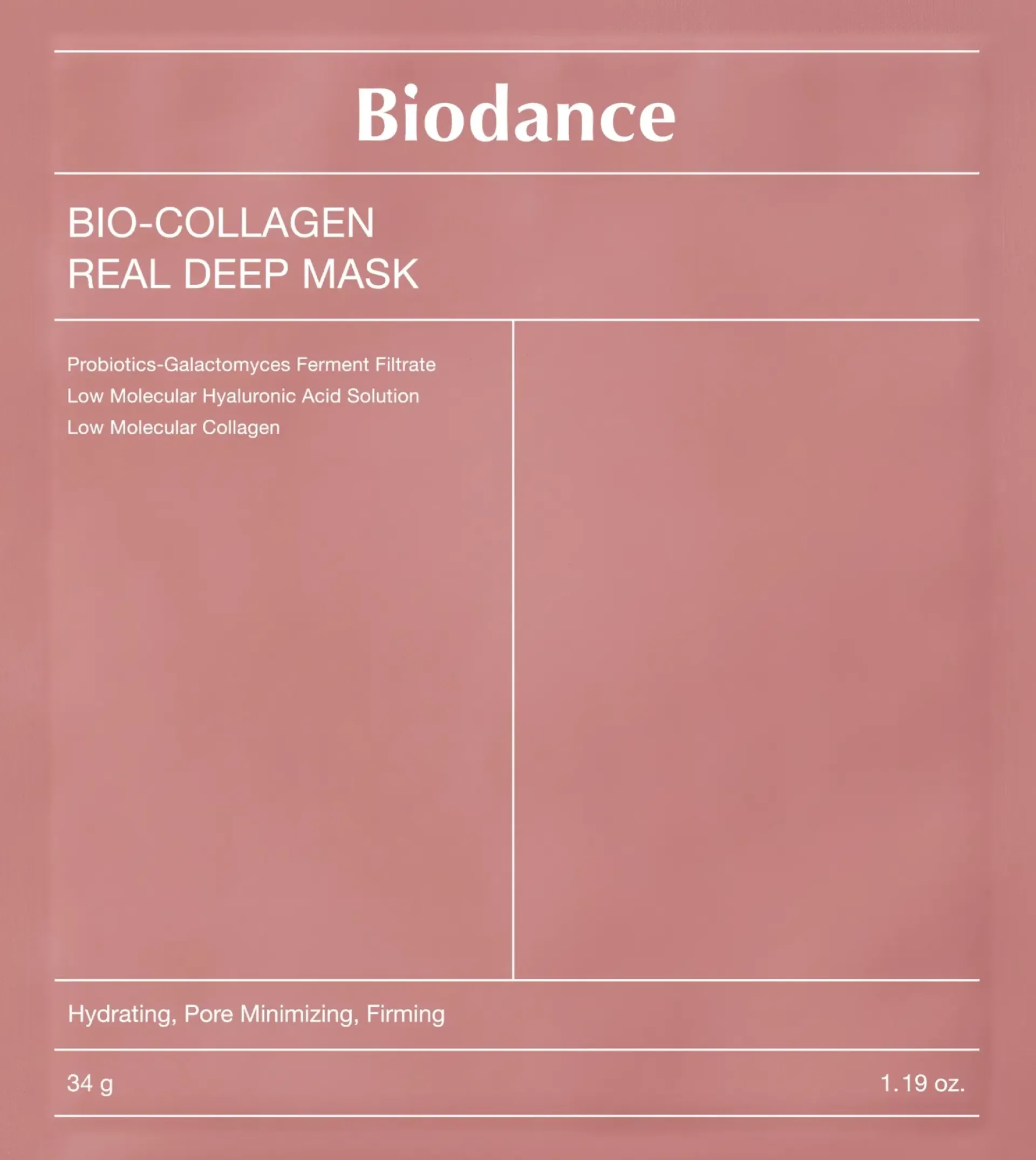 Biodance Korealainen Ihonhoito|Kasvojenhoito<Bio Collagen-Real Deep Mask kasvonaamio