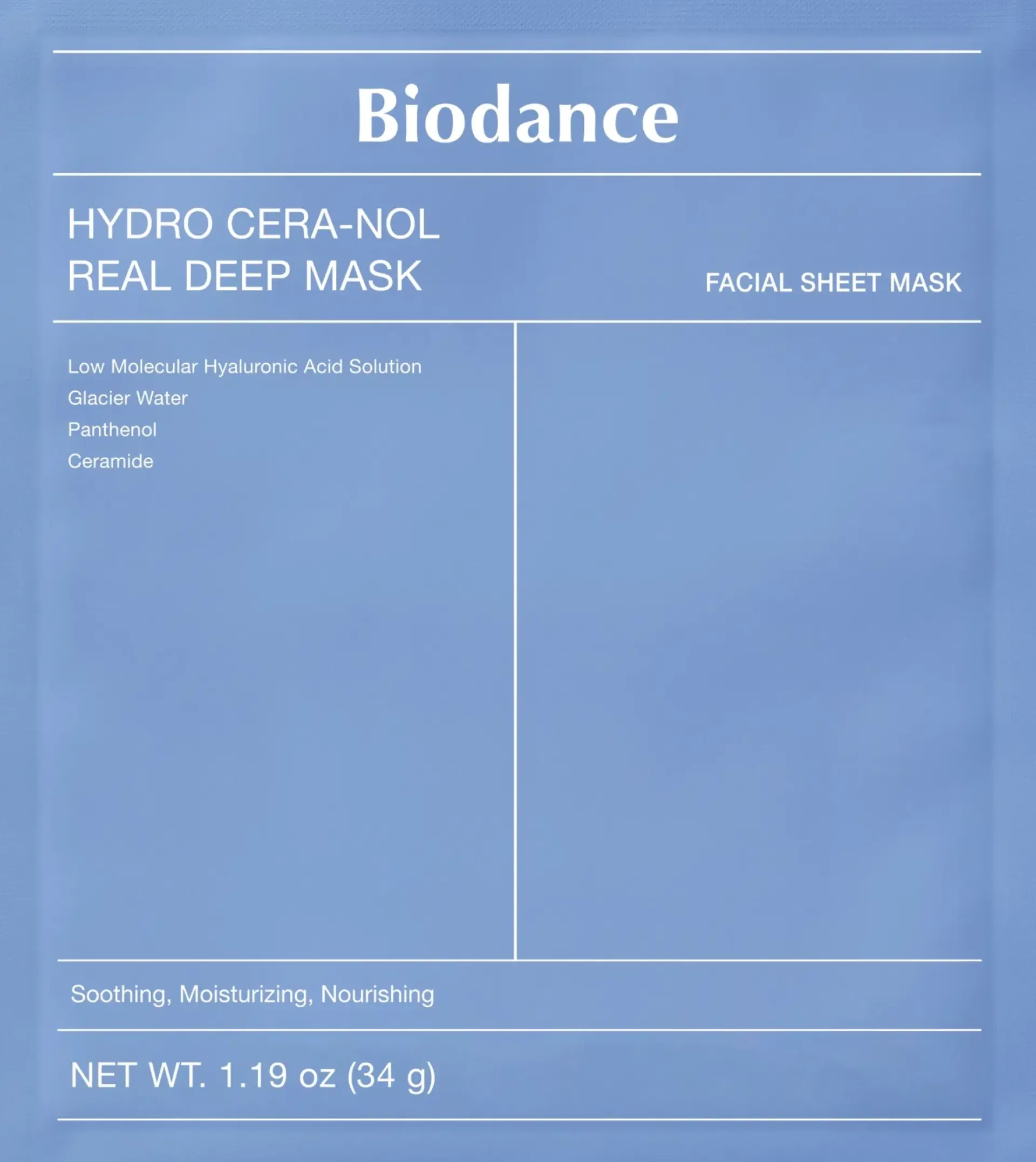 Biodance Korealainen Ihonhoito<Hydro Cera-Nol Real Deep Mask kasvonaamio