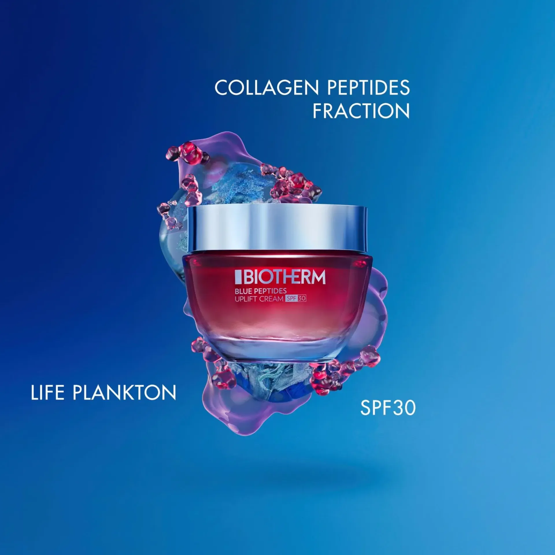 Biotherm Kasvojenhoito<Blue Peptides Uplift Moisturizing Cream SPF30 päivävoide 50 ml