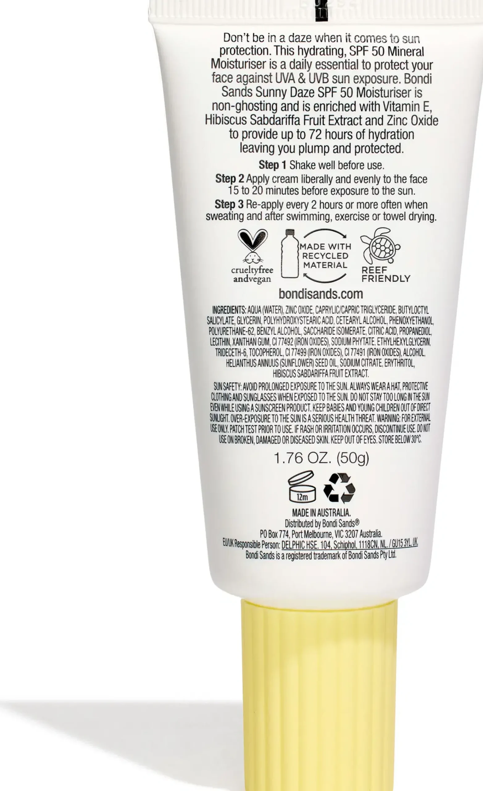 Bondi Sands Kasvojenhoito<Sunny Daze- SPF 50 for face -päivävoide suojakertoimella 50 ml