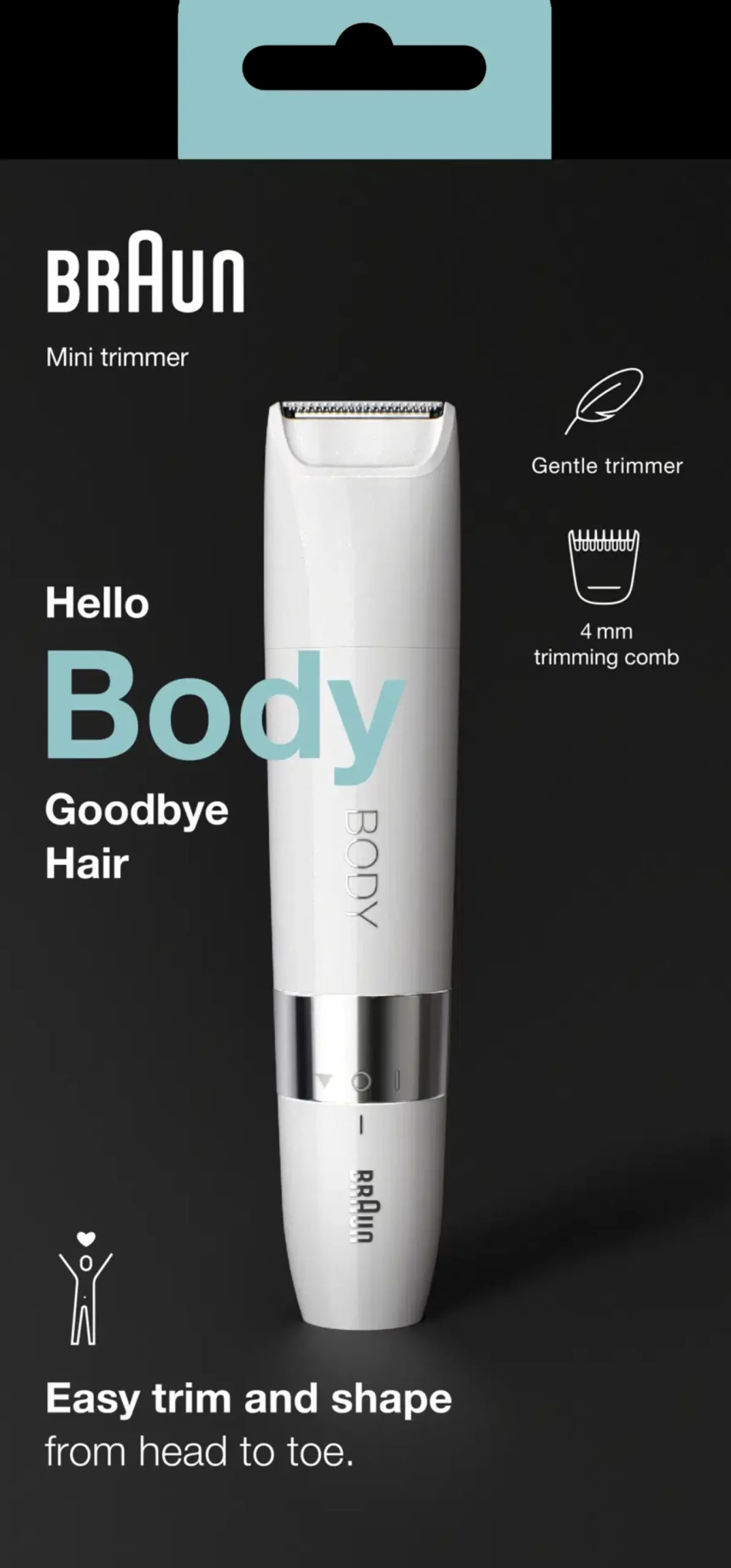 Braun Karvanpoisto<BodyGroom BS1000 trimmeri