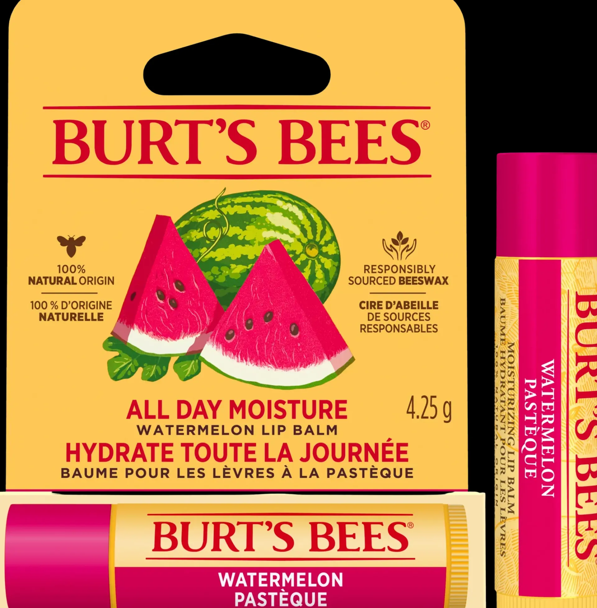 Burt's Bees Kasvojenhoito<Watermelon Lip Balm - vesimeloni huulirasva 4,25 g