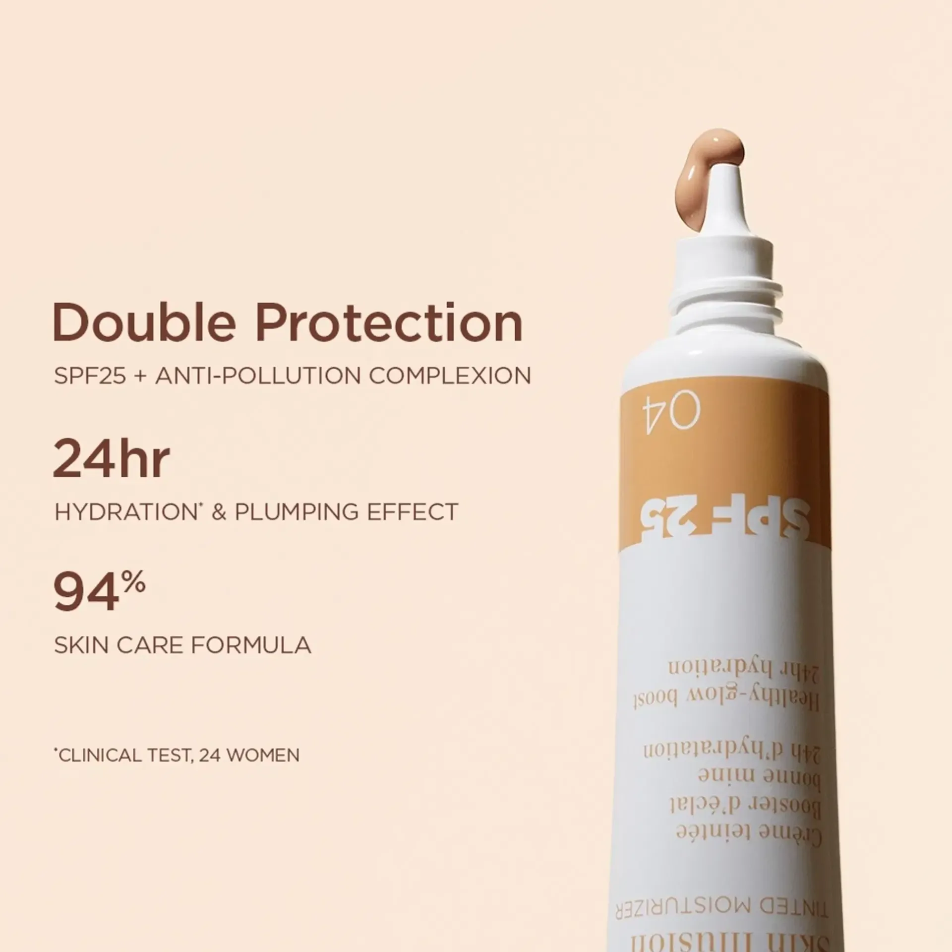 Clarins Kasvomeikit<Skin illusion tinted moisturizer SPF 25 sävytetty päivävoide 40 ml