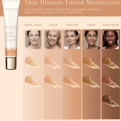 Clarins Kasvomeikit<Skin illusion tinted moisturizer SPF 25 sävytetty päivävoide 40 ml