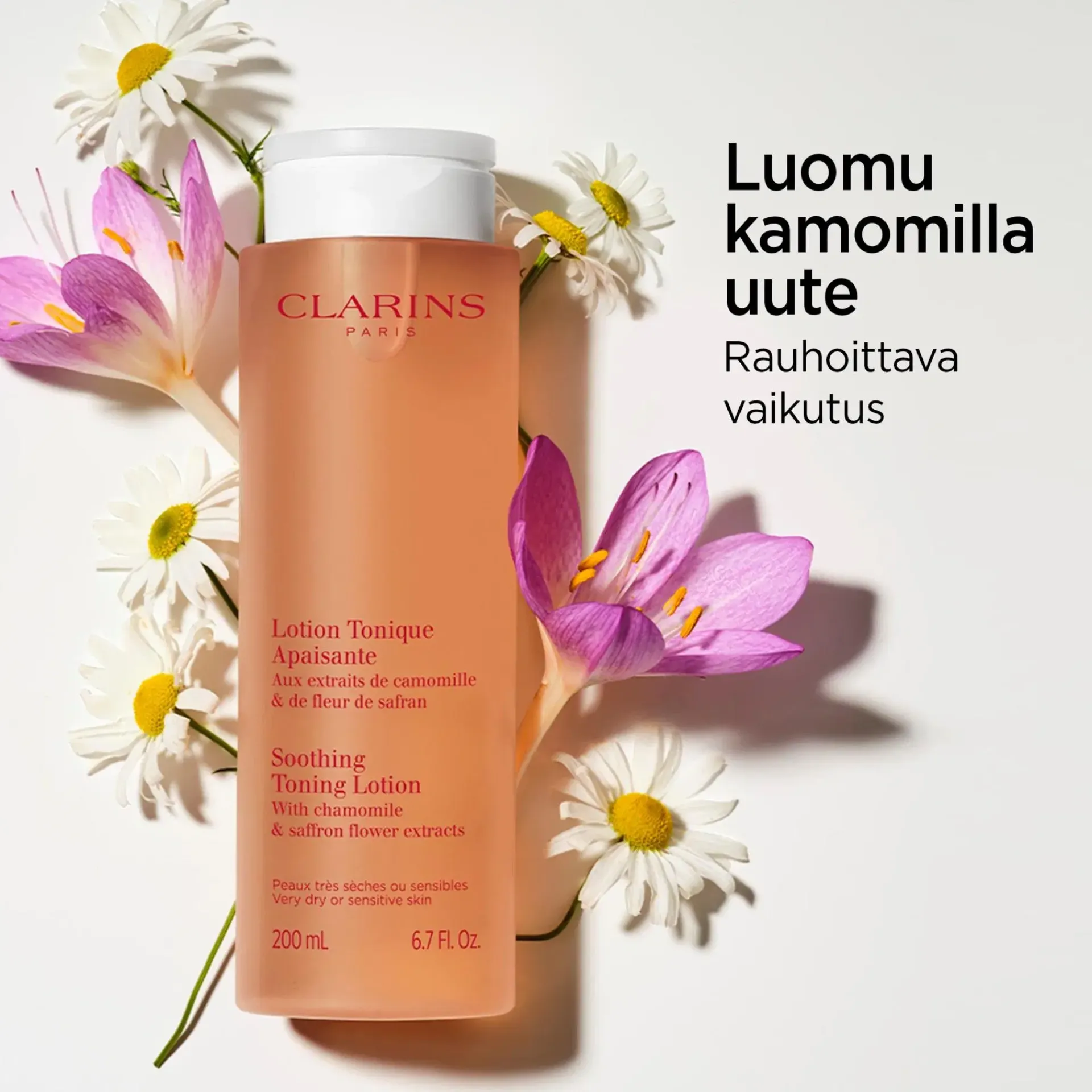 Clarins Kasvojenhoito<Soothing Toning Lotion rauhoittava kasvovesi täyttöpakkaus 400 ml