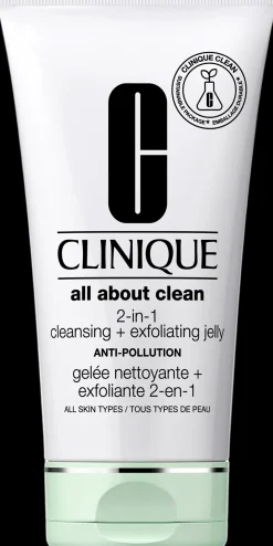 Clinique Hajusteettomat Ihonhoidon Tuotteet|Kasvojenhoito<All About Clean 2-in-1 Detoxifying Jelly Cleanser + Exfoliator Anti-Pollution puhdistusaine 150 ml