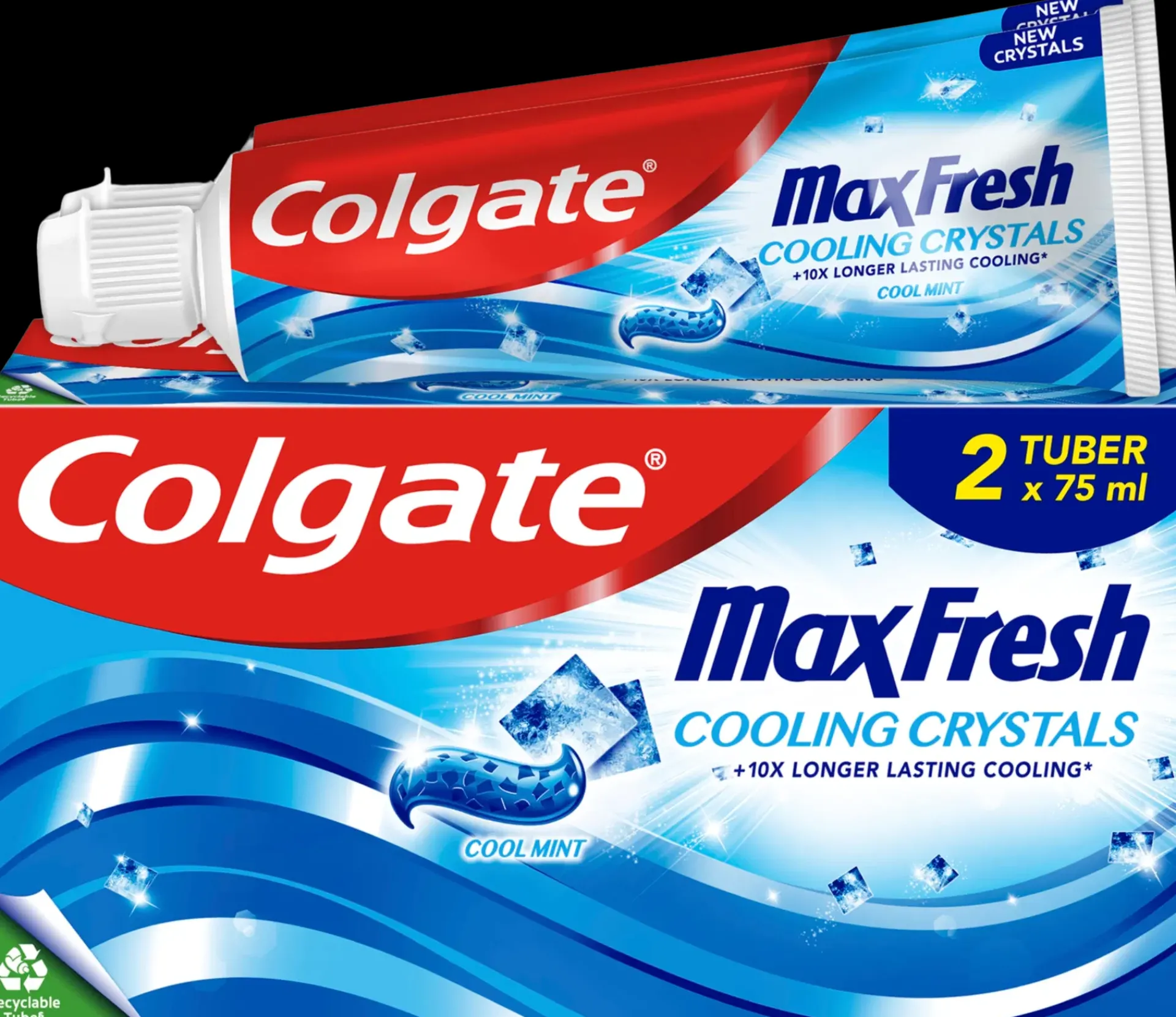 Colgate Suuhygienia|Suuhygienia<Max Fresh Cooling Crystals hammastahna 2x75ml