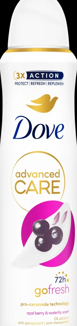 Dove Vartalonhoito<72h Advanced Care Go Fresh Acai & Water Lily Antiperspirant Deo Spray 150 ML