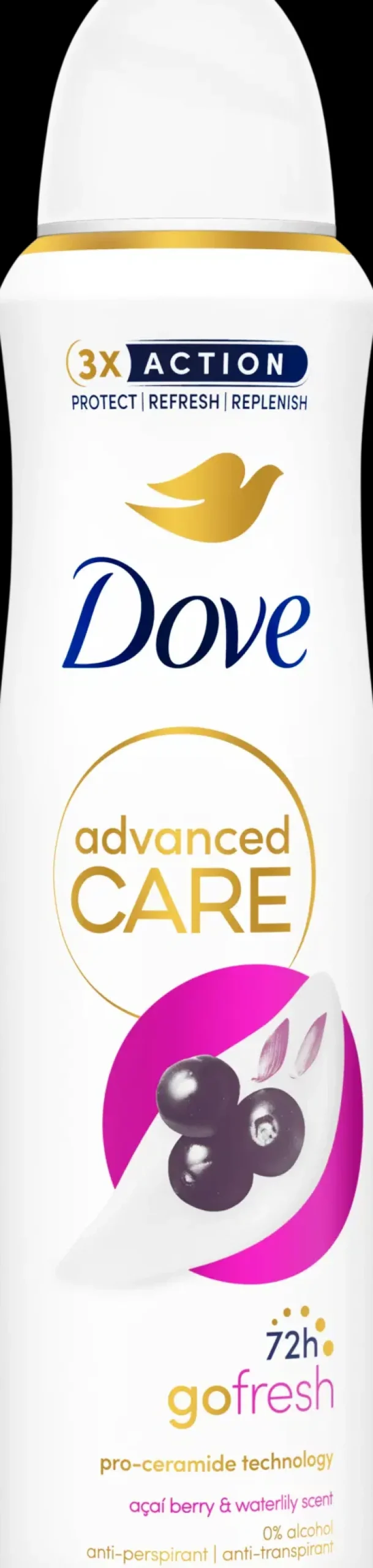 Dove Vartalonhoito<72h Advanced Care Go Fresh Acai & Water Lily Antiperspirant Deo Spray 150 ML