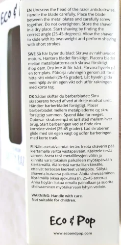 Eco u0026 Pop Karvanpoisto<Eco & Pop Premium kestoshaver musta metalli