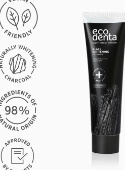 Ecodenta Suuhygienia|Suuhygienia<Black Whitening valkaiseva hiilihammastahna, 100ml