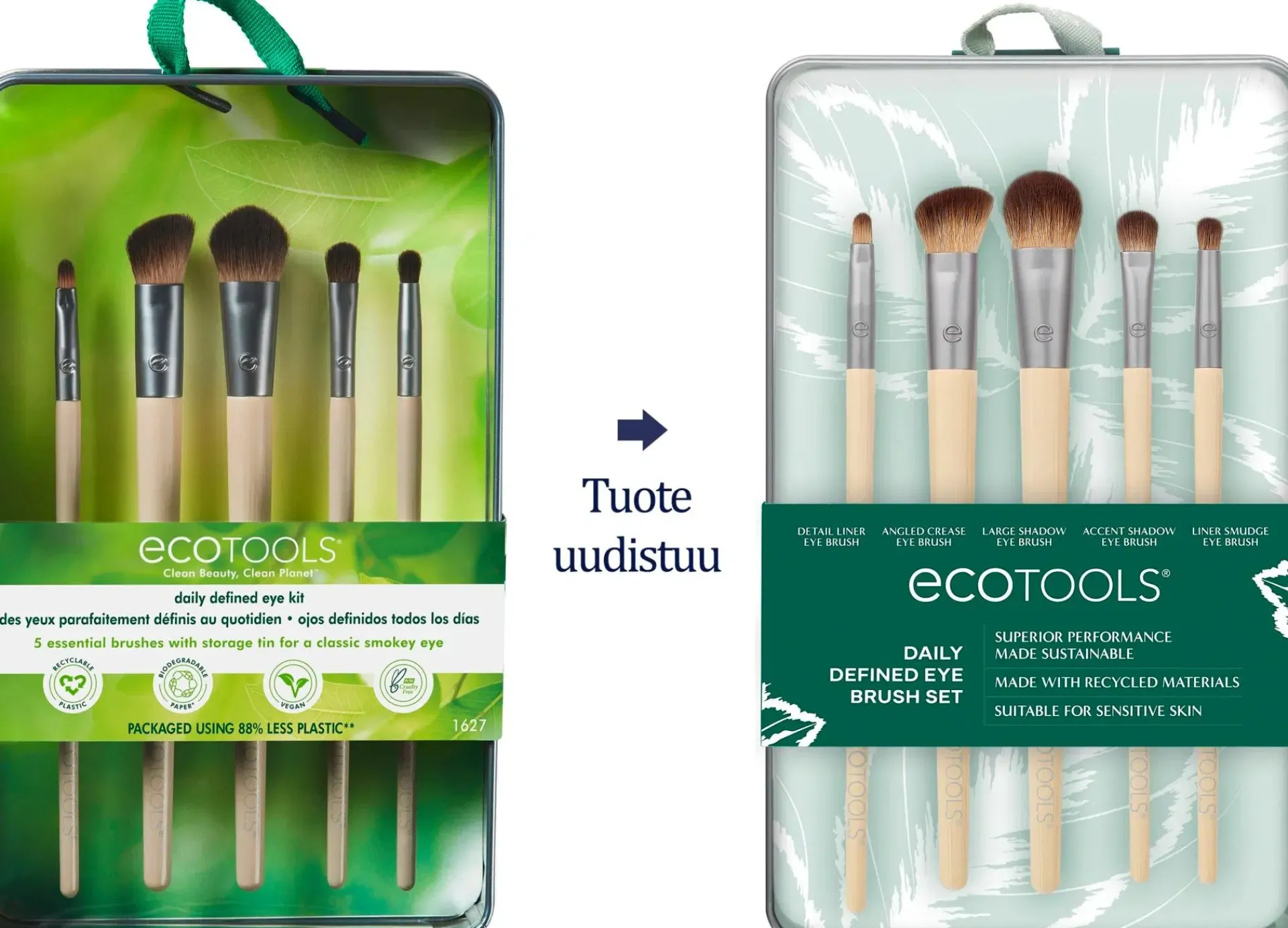 EcoTools Meikkisiveltimet Ja -Välineet<daily defined eye kit - 6- osainen silmämeikkisivellinsetti