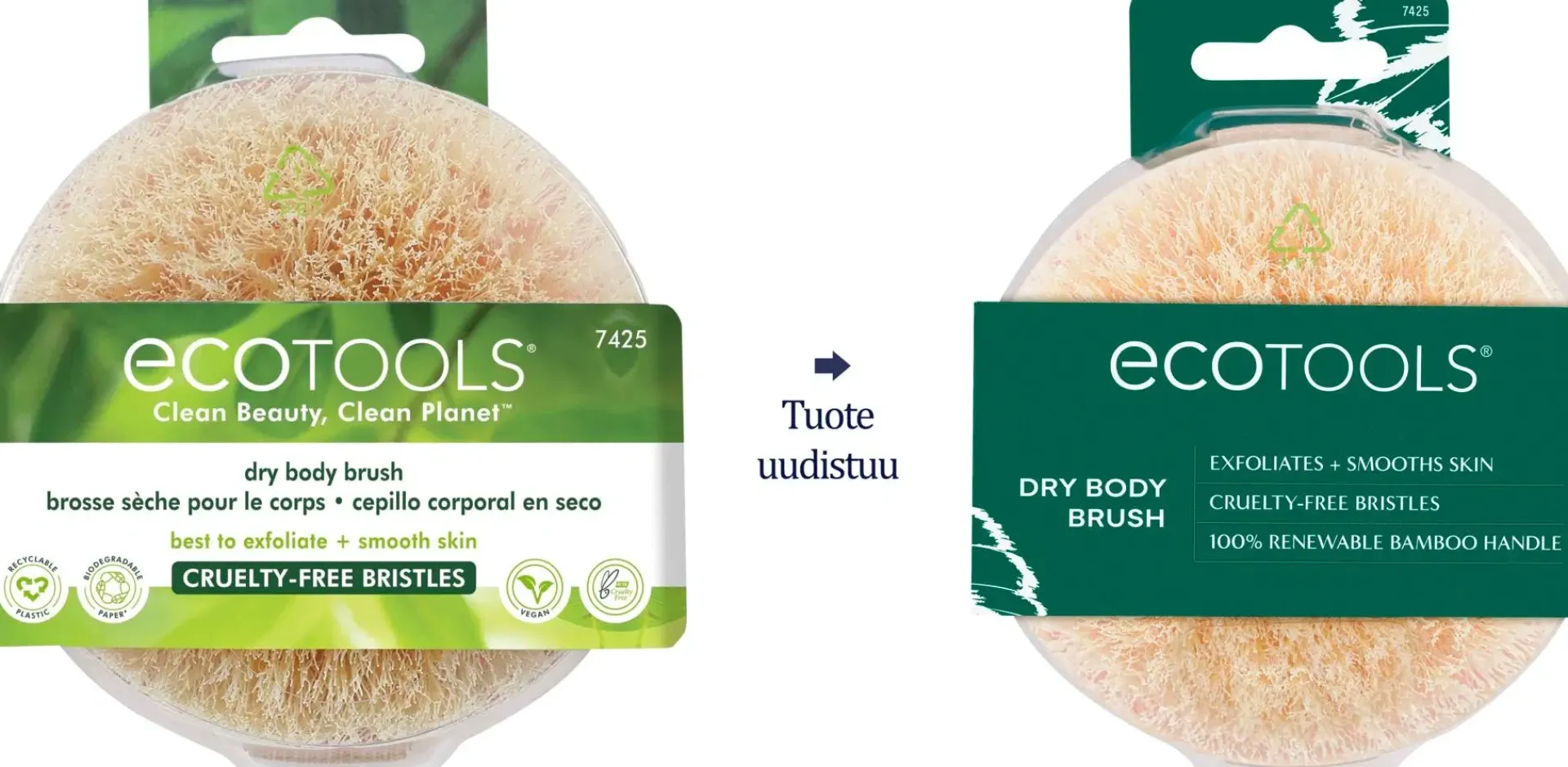 EcoTools Vartalonhoito<Dry Brush Kuivaharja