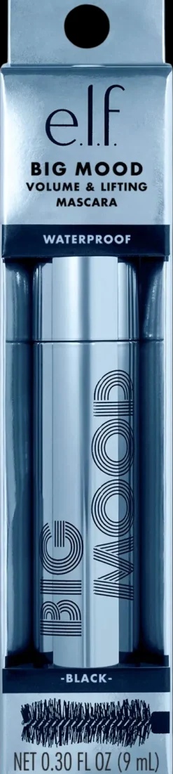 e.l.f. Silmämeikit<cosmetics Big Mood Waterproof Mascara Black ripsiväri 9 ml