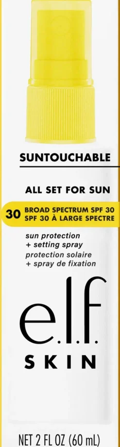 e.l.f. Aurinkotuotteet<e.l.f cosmetics SKIN Suntouchable! All Set for Sun SPF 30 aurinkosuoja- ja kiinnityssuihke 60 ml