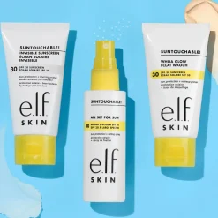 e.l.f. Aurinkotuotteet<e.l.f cosmetics SKIN Suntouchable! All Set for Sun SPF 30 aurinkosuoja- ja kiinnityssuihke 60 ml
