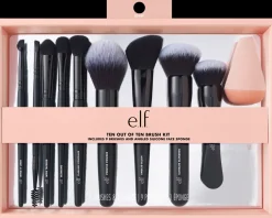 e.l.f. Meikkisiveltimet Ja -Välineet<cosmetics Ten Out Of Ten Brush Set meikkisivellinsetti