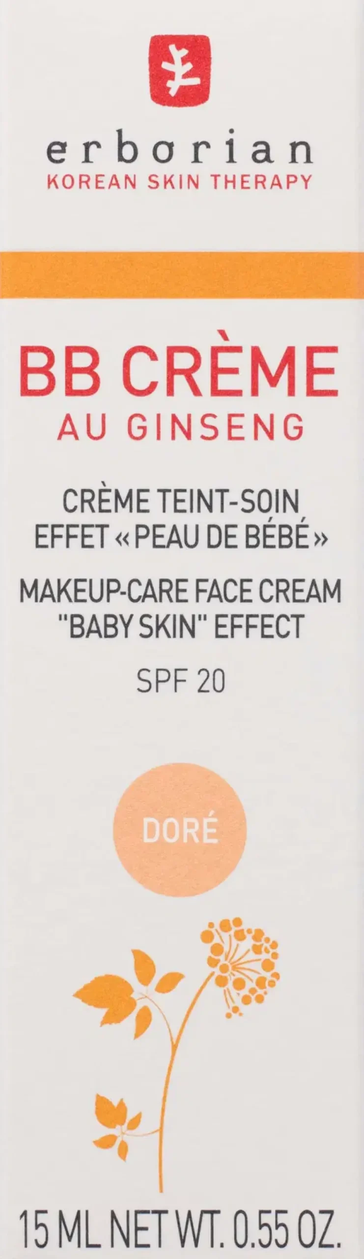 Erborian Korealaiset Meikit|Kasvomeikit<BB creme dore sävyttävä voide 15 ml