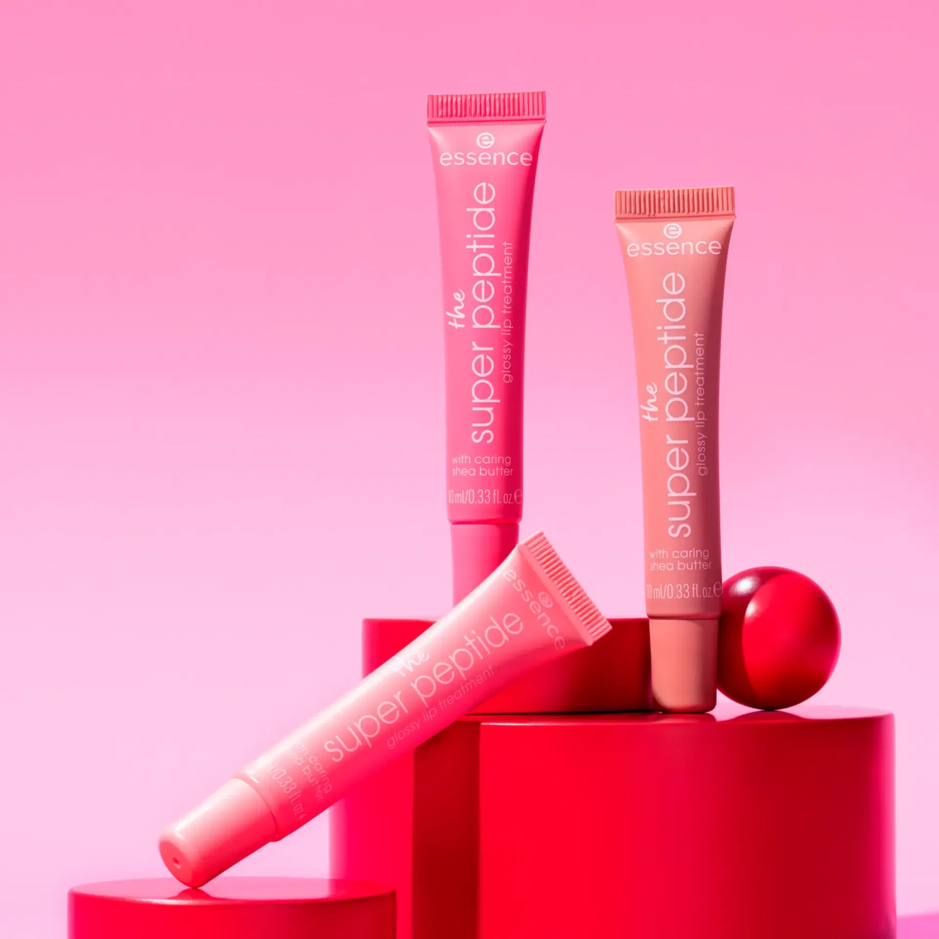 Essence Huulimeikit<the super peptide glossy lip treatment 04 Coralized! 10 ml