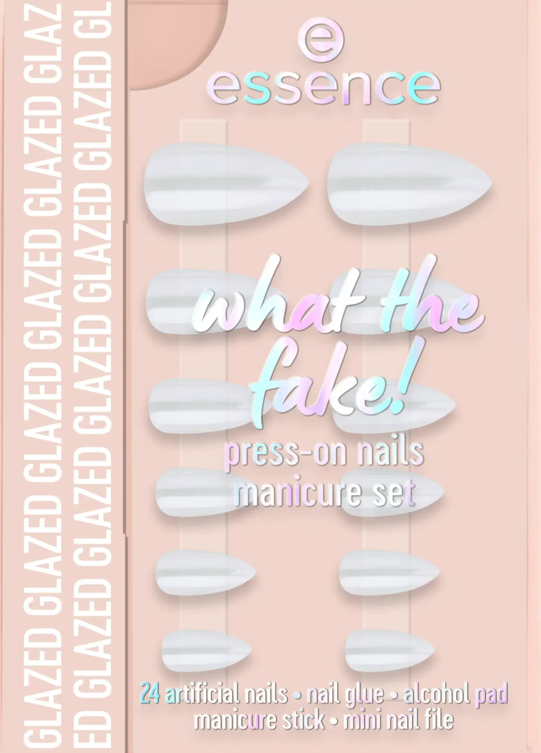 Essence Kynsimeikit Ja Kynsienhoito<what the fake! PRESS-ON NAILS manicure set 01 GLAZED 28 st