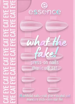 Essence Meikkipakkaukset|Kynsimeikit Ja Kynsienhoito<what the fake! PRESS-ON NAILS manicure set 02 CAT EYE 28 st