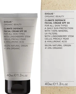 Evolve Organic Beauty Ihotyypit|Ihonhoito<Climate Defence SPF30 Cream Kasvovoide 40ml