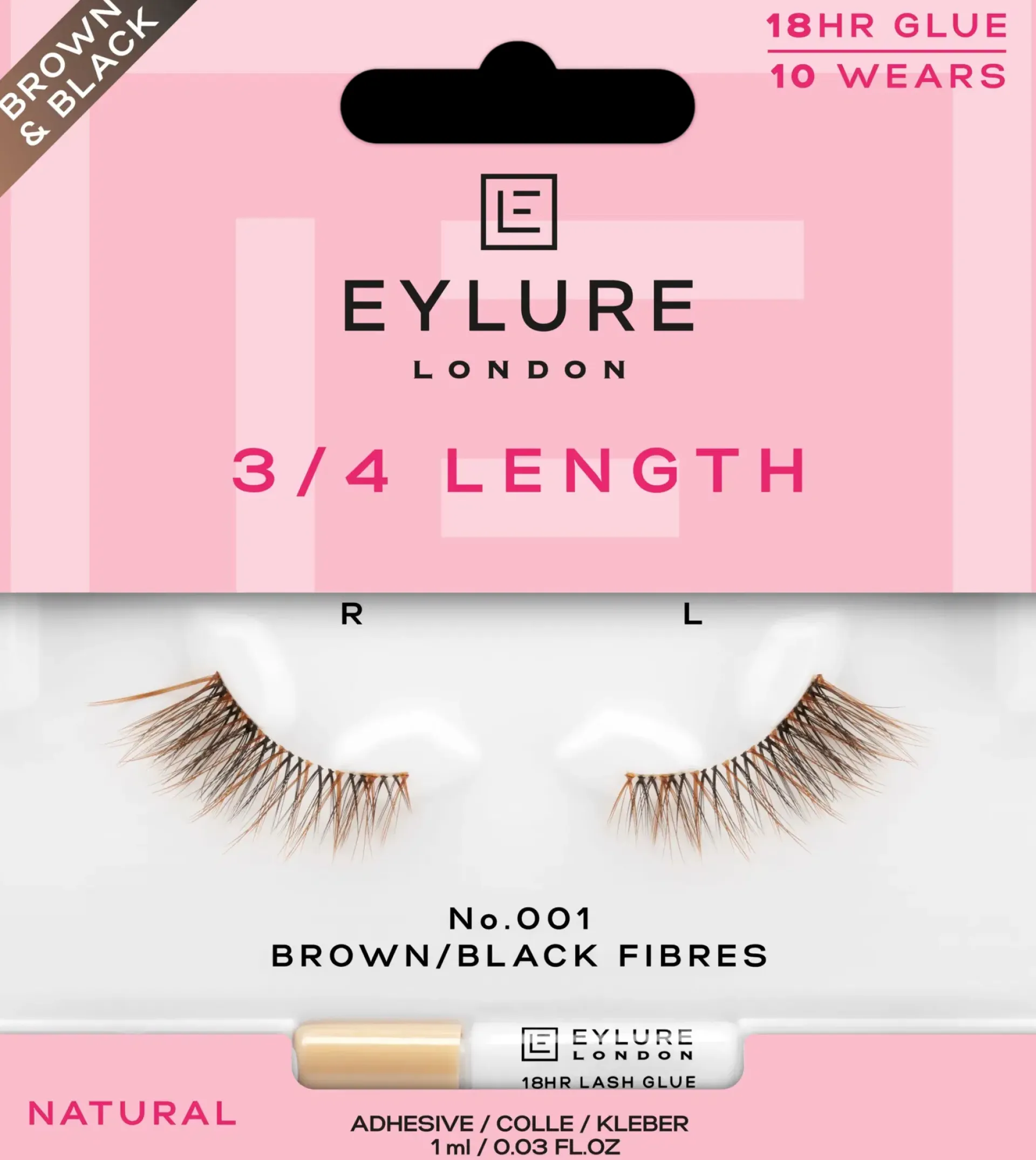 Eylure Silmämeikit<3/4 Length No.001 -irtoripset