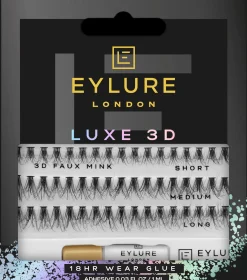 Eylure Silmämeikit<Luxe 3D Individuals -irtoripset ja liima
