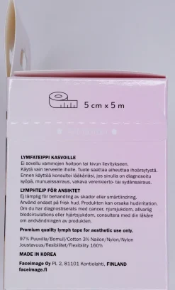 Faceimage Kasvojenhoito<lymfateippi kasvoille 5cm x 5m