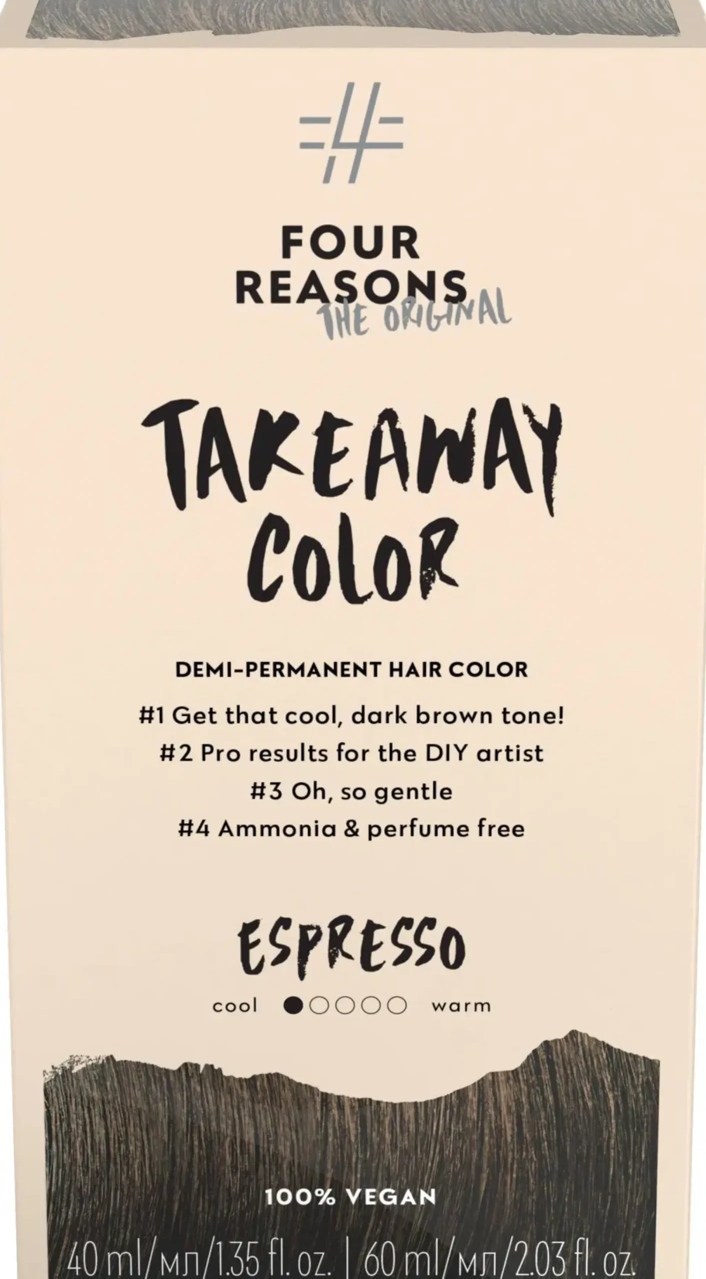 Four Reasons Hiusvärit|Kampaamotuotteet<Original Takeaway Color 4.1 Espresso kestosävyte
