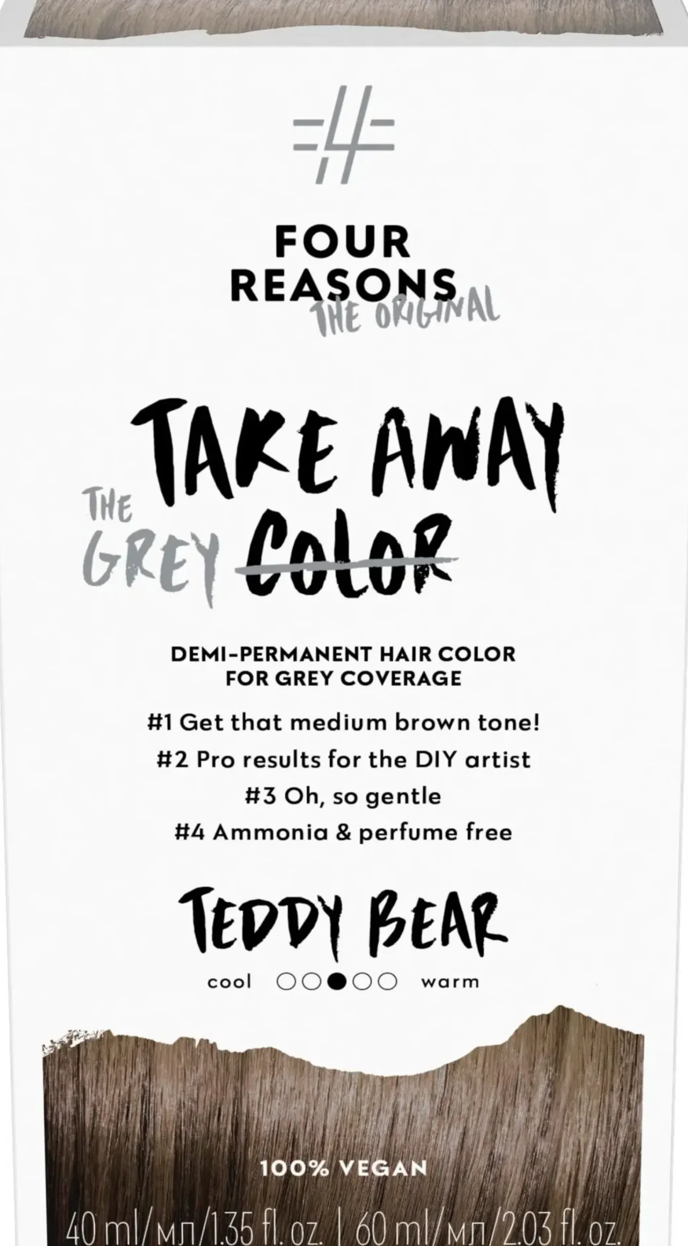 Four Reasons Hiusvärit|Kampaamotuotteet<Original Takeaway Color 6.0 Teddy Bear kestosävyte