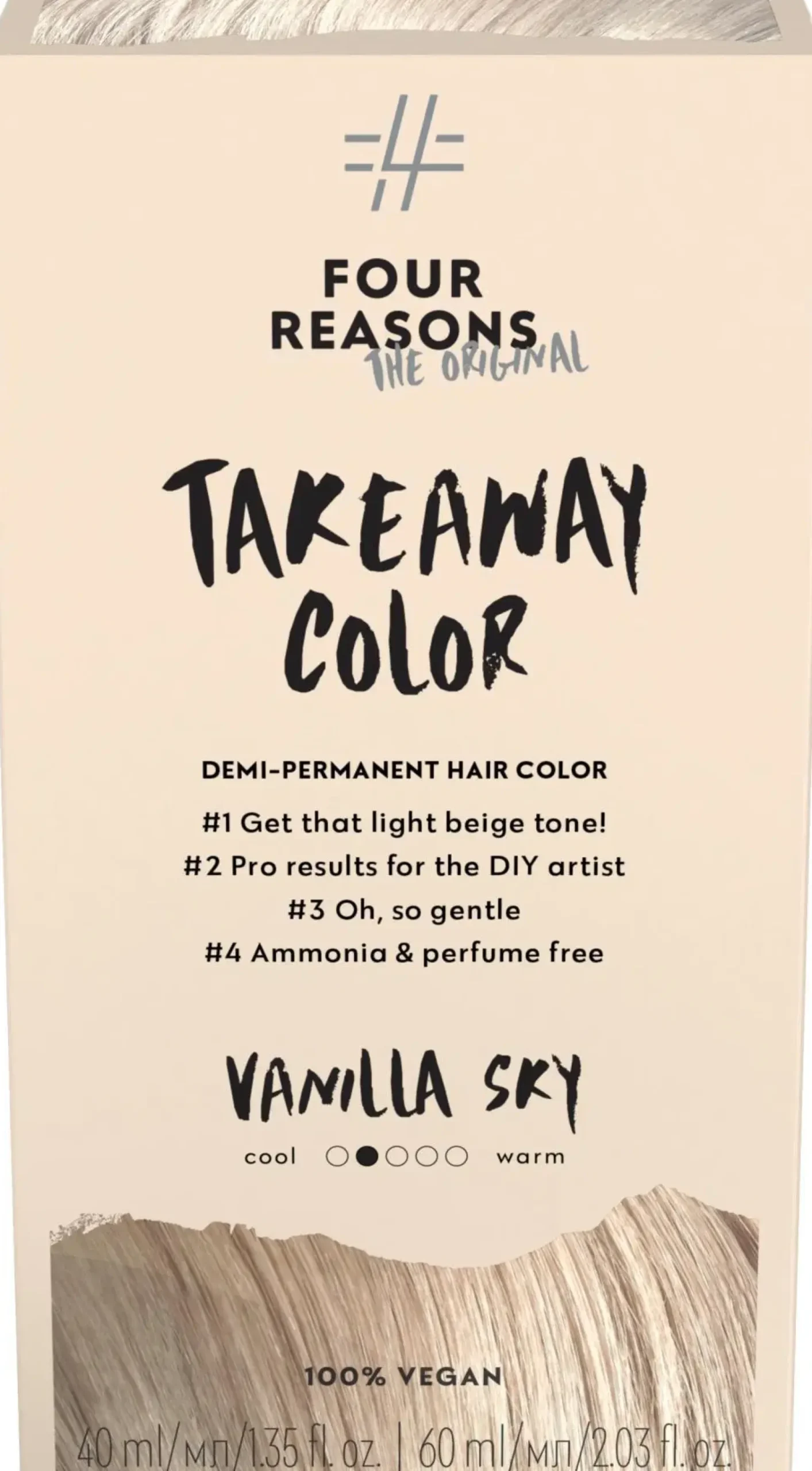 Four Reasons Hiusvärit|Kampaamotuotteet<Original Takeaway Color 9.13 Vanilla Sky kestosävyte