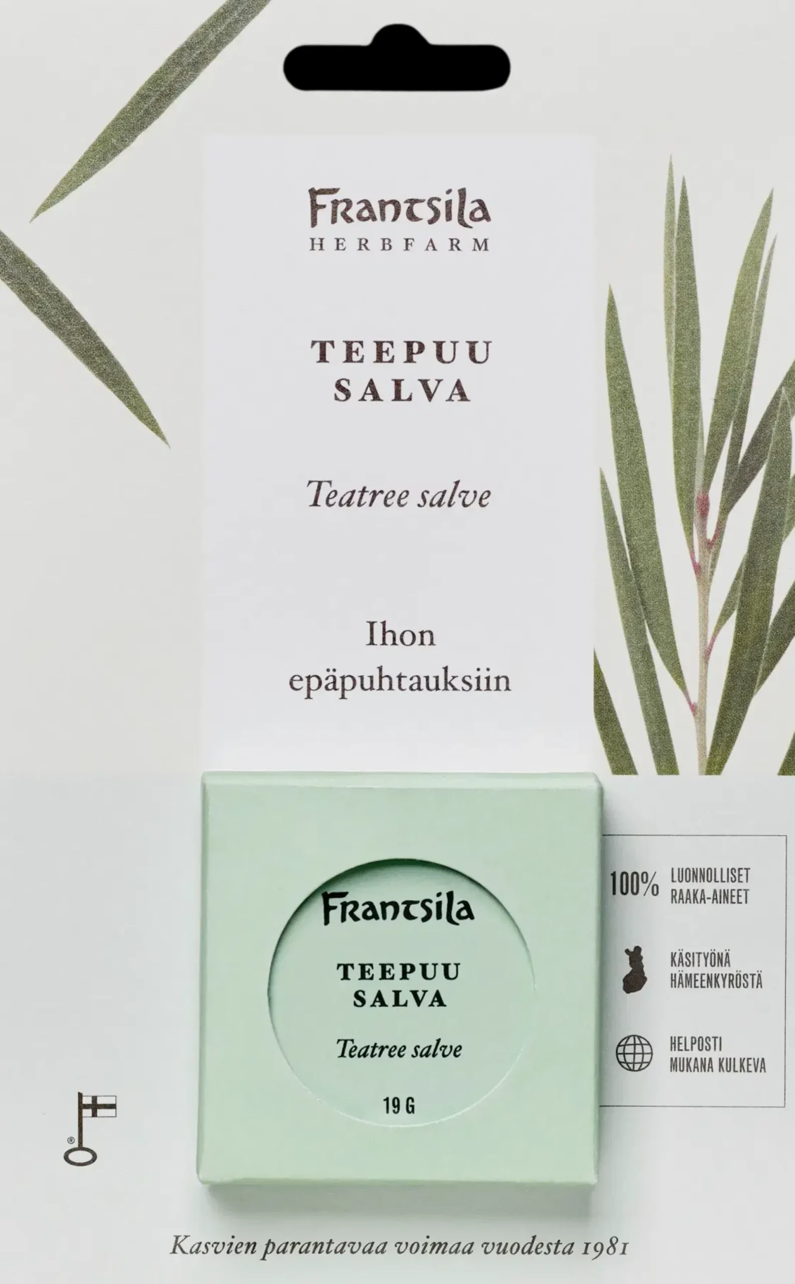 Frantsila Ihonhoito|Kasvojenhoito<Teepuusalva 19g