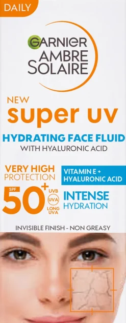 Garnier Aurinkotuotteet<Ambre Solaire Super UV Hyaluronic aurinkosuojaemulsio SK50+ 40ml