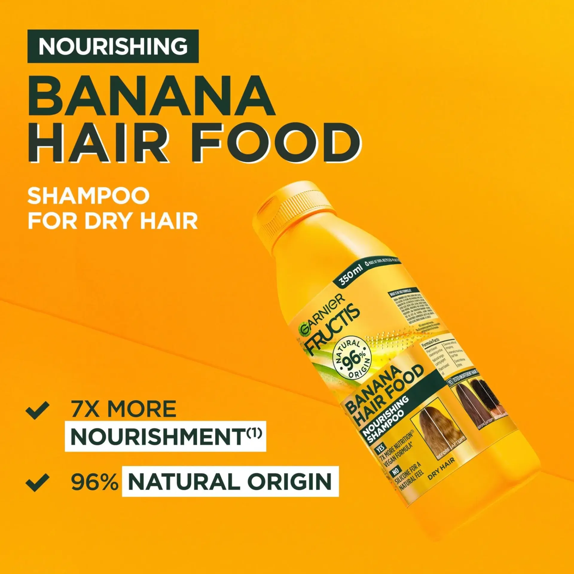 Garnier Shampoot<Fructis Hair Food Banana shampoo kuiville hiuksille 350ml