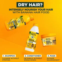 Garnier Curly Girl -Tuotteet|Hiustenhoito<Fructis Hair Food Banana hiusnaamio kuiville hiuksille 400 ml