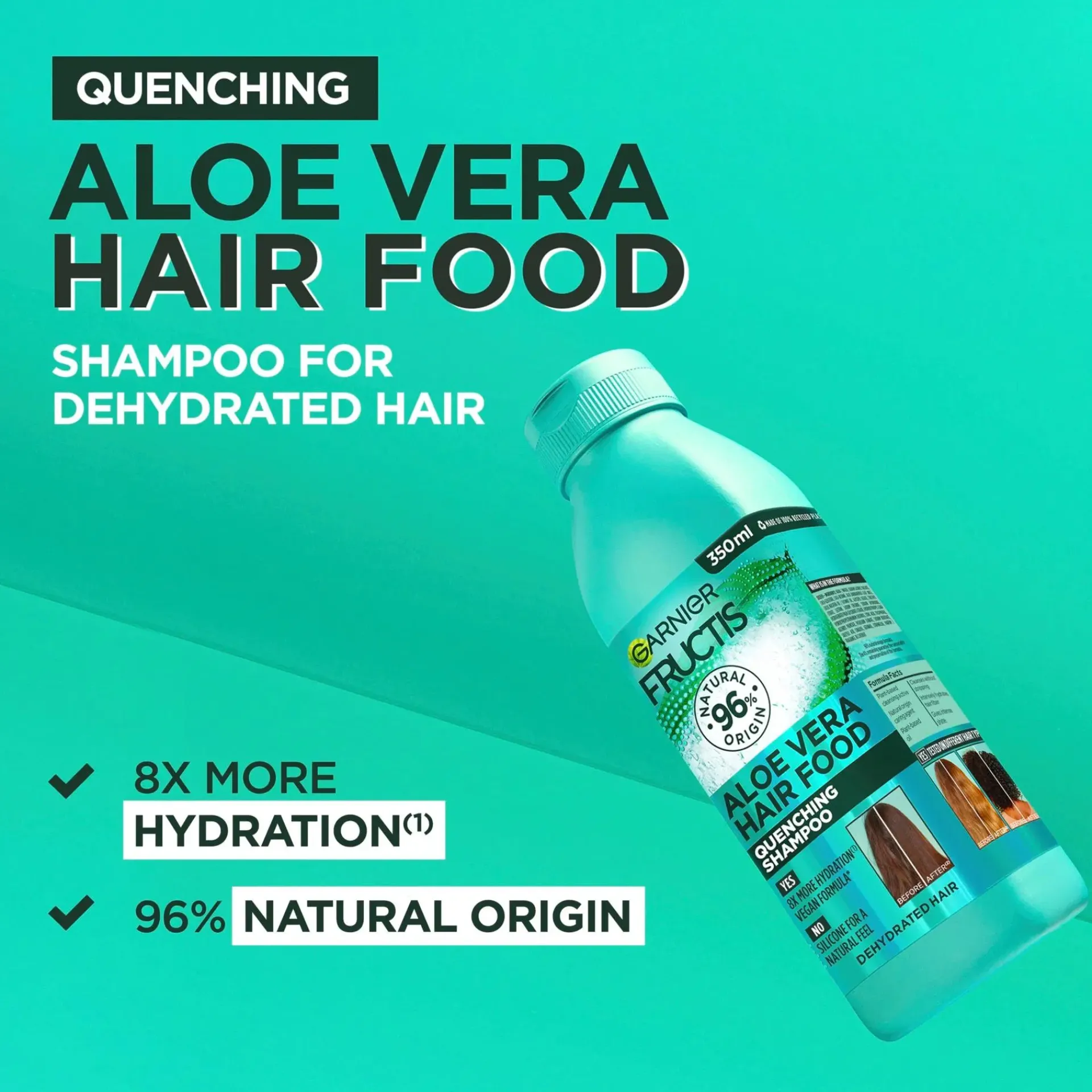 Garnier Shampoot<Fructis Hair Food Aloe Vera shampoo normaaleille ja kuiville hiuksille 350ml