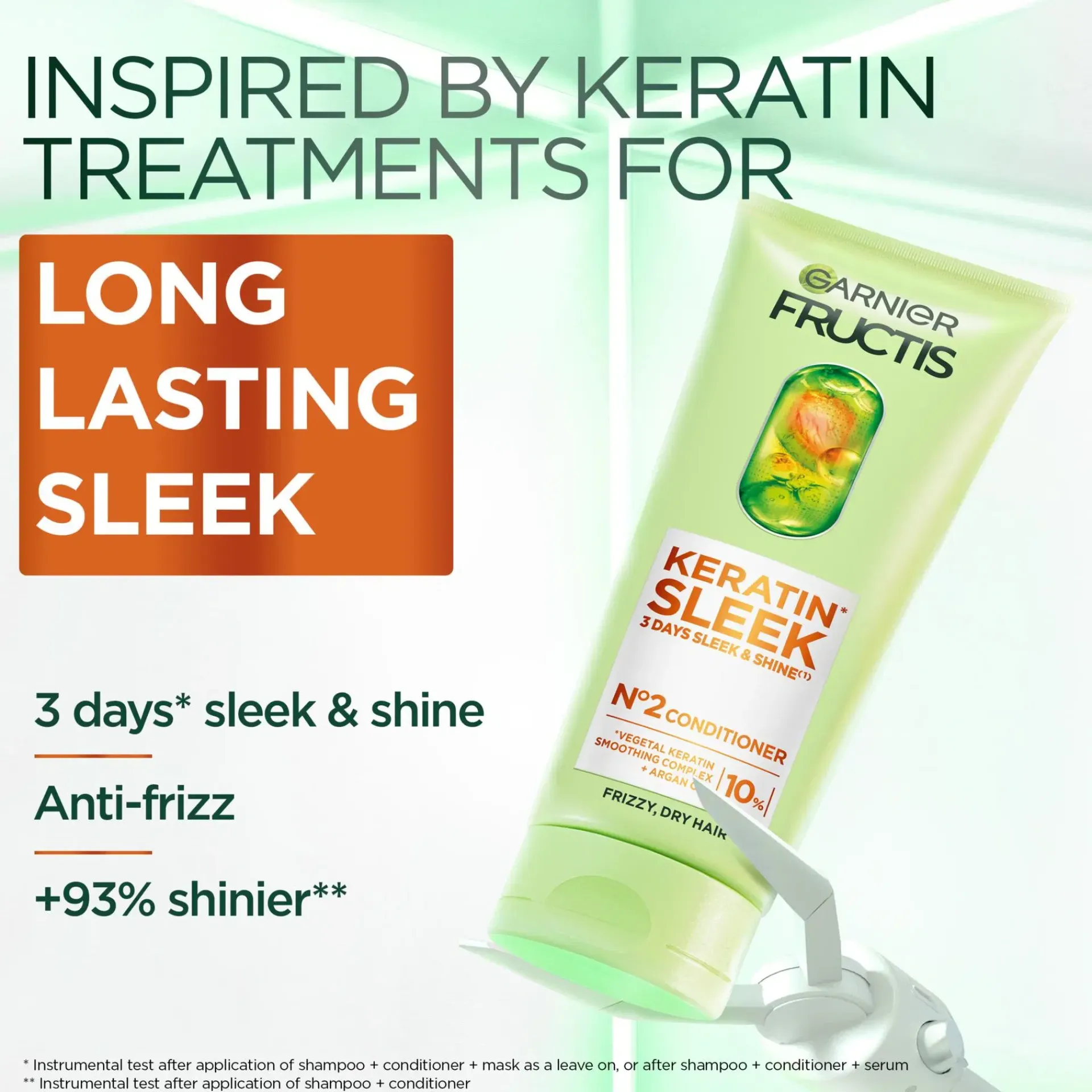 Garnier Hiustenhoito<Fructis Keratin Sleek Hoitoaine pörröisille hiuksille 200 ml