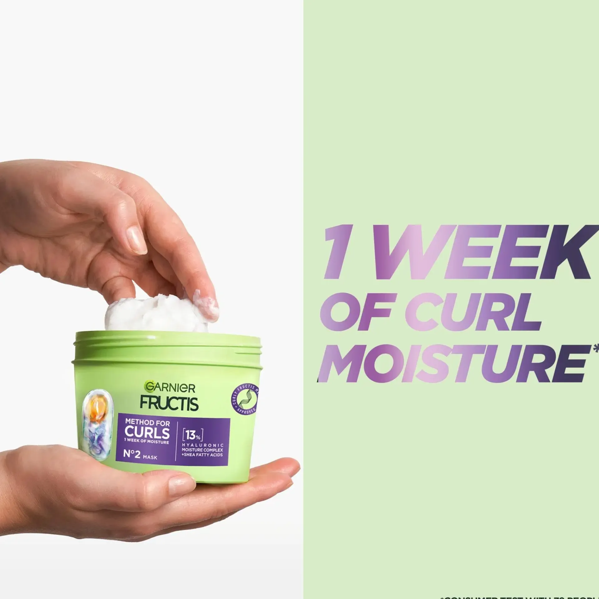 Garnier Curly Girl -Tuotteet|Hiustenhoito<Fructis Method for Curls hiusnaamio kihartuville hiuksille 370ml