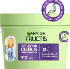Garnier Curly Girl -Tuotteet|Hiustenhoito<Fructis Method for Curls hiusnaamio kihartuville hiuksille 370ml
