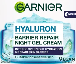 Garnier Ihonhoidon Tehoaineet|Kasvojenhoito<Hyaluron Barrier Repair Yövoide herkälle iholle 50 ml