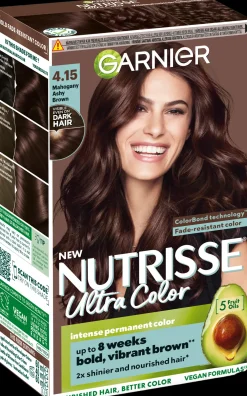 Garnier Hiusvärit<Nutrisse 4.15 Ultra Color Viileä Mahonkinen Tummanruskea kestoväri 1kpl